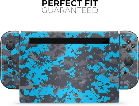 Design Skinz - متوافق مع Nintendo DSi XL - غطاء حماية من الفينيل قابل للإزالة ومقاوم للخدش - أزرق ساطع ورمادي مموه رقمي in Saudi Arabia