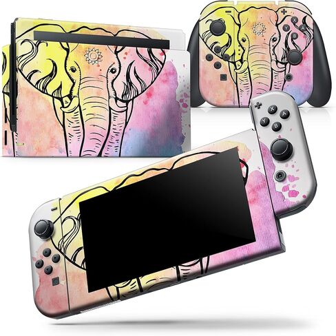 Design Skinz - متوافق مع Nintendo DSi XL - غطاء حماية من الفينيل قابل للإزالة ومقاوم للخدش - ألوان مائية للفيل المقدس in Saudi Arabia