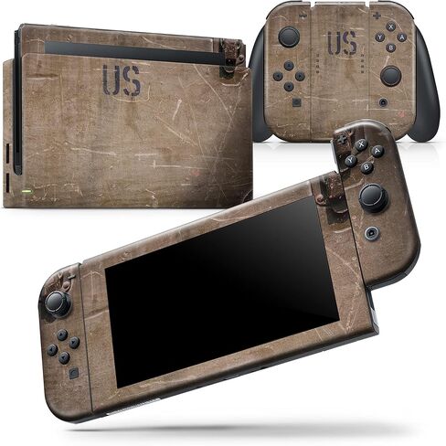 Design Skinz - Compatible with Nintendo DSi XL - Skin Decal Protective Scratch-Resistant Removable Vinyl Wrap Cover - Distressed US Military Chest in Saudi Arabia