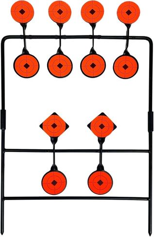Metal Target, Backyard BB Target, Automatic Reset, Round, Iron, Portable Design, Suitable for Home Garden, Lawn, Farm, Patio, Backyard(Round) (Twelve) in Saudi Arabia