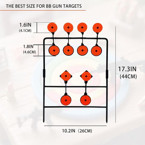 Metal Target, Backyard BB Target, Automatic Reset, Round, Iron, Portable Design, Suitable for Home Garden, Lawn, Farm, Patio, Backyard(Round) (Twelve) in Saudi Arabia