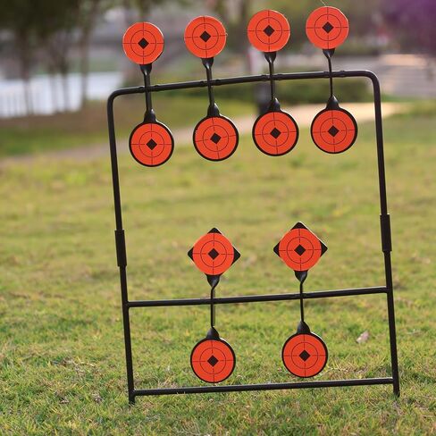 Metal Target, Backyard BB Target, Automatic Reset, Round, Iron, Portable Design, Suitable for Home Garden, Lawn, Farm, Patio, Backyard(Round) (Twelve) in Saudi Arabia