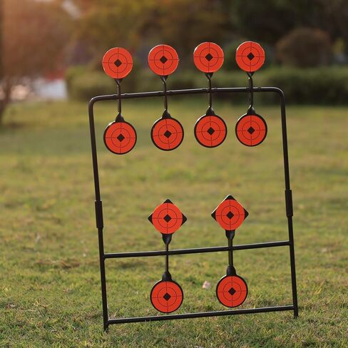 Metal Target, Backyard BB Target, Automatic Reset, Round, Iron, Portable Design, Suitable for Home Garden, Lawn, Farm, Patio, Backyard(Round) (Twelve) in Saudi Arabia