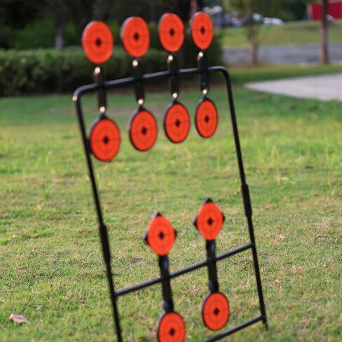 Metal Target, Backyard BB Target, Automatic Reset, Round, Iron, Portable Design, Suitable for Home Garden, Lawn, Farm, Patio, Backyard(Round) (Twelve) in Saudi Arabia