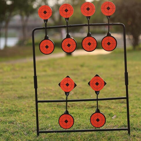 Metal Target, Backyard BB Target, Automatic Reset, Round, Iron, Portable Design, Suitable for Home Garden, Lawn, Farm, Patio, Backyard(Round) (Twelve) in Saudi Arabia
