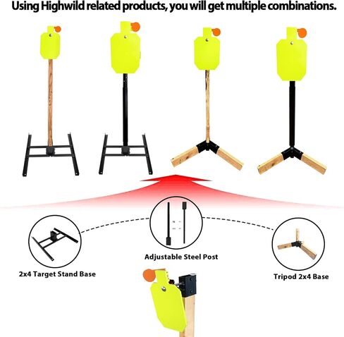 Highwild AR500 Steel Hostage Reactive Shooting Target 3/8" Thick Torso Targets with 2x4 Target Hanger in Saudi Arabia