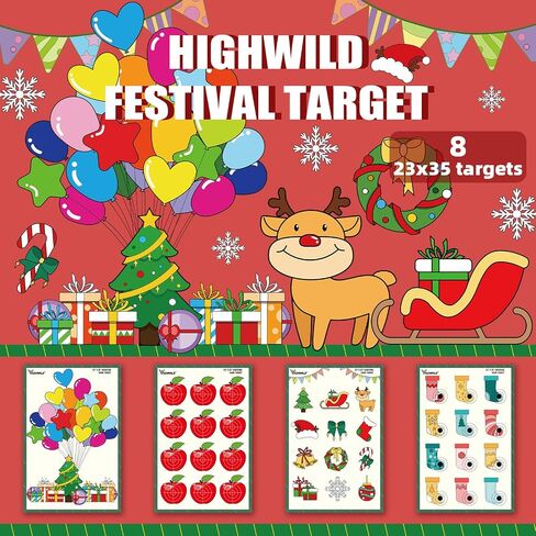 Highwild 23X35 Inch Game Shooting Targets Kit - 8 Pack Paper Targets - 4 Patterns for Indoor and Outdoor Use in Saudi Arabia