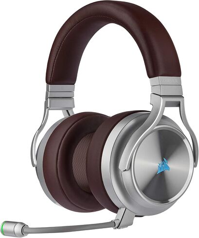 سماعة الألعاب Corsair Virtuoso RGB Wireless SE - صوت محيطي عالي الدقة 7.1 مع ميكروفون عالي الجودة، أغطية أذن من إسفنج الذاكرة، عمر بطارية 20 ساعة، تعمل مع الكمبيوتر الشخصي، PS5، PS4 - Espresso (متجددة) in Saudi Arabia