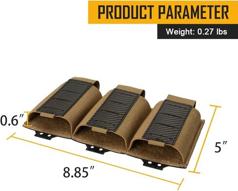 IDOGEAR Tactical Triple Mag Pouch 5.56MM MOLLE Magazine Pouch Rifle Magazine Carrier with Carbon Fiber Patterned PP Plate in Saudi Arabia