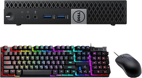 كمبيوتر مكتبي صغير Dell Optiplex 7040، Core i7-6700 3.4 جيجا هرتز-4.0 جيجا هرتز، ذاكرة الوصول العشوائي 16 جيجا، 512 جيجا SSD، لوحة مفاتيح، ماوس، USB WiFi+BT، Windows 11 Pro 64 بت متعدد اللغات (متجدد) in Saudi Arabia