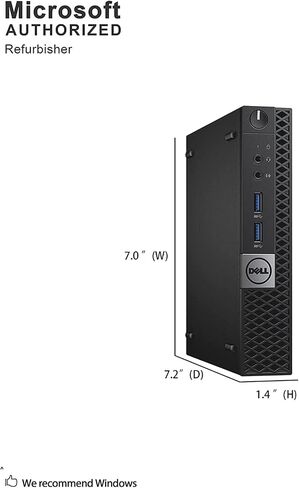 كمبيوتر Dell Optiplex 7040 Micro Computer Mini PC، Intel Core i5-6500 3.2 جيجا هرتز حتى 3.6 جيجا هرتز، ذاكرة الوصول العشوائي 16 جيجا، 1 تيرابايت SSD، WiFi، بلوتوث، Windows 11 Pro (متجدد) in Saudi Arabia