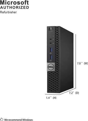 كمبيوتر Dell Optiplex 7040 Micro Computer Mini PC، Intel Core i5-6500 3.2 جيجا هرتز حتى 3.6 جيجا هرتز، ذاكرة الوصول العشوائي 16 جيجا، 1 تيرابايت SSD، WiFi، بلوتوث، Windows 11 Pro (متجدد) in Saudi Arabia