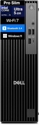 كمبيوتر مكتبي صغير الحجم Pro Slim Business من Dell (Intel Ultra 5-235، وحدة معالجة رسومات مدمجة مشتركة، 32 جيجابايت DDR5، 1 تيرابايت PCIe SSD، Win 11 Pro) مع موسع منفذ USB DKZ in Saudi Arabia