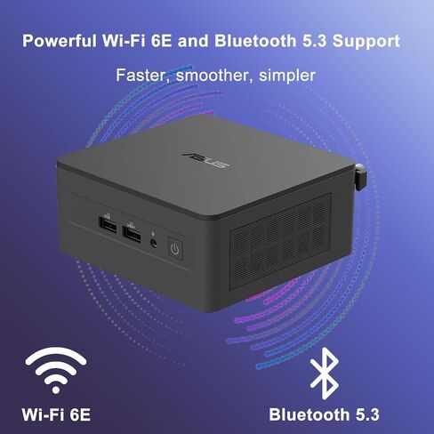2025 Intel NUC 13 Pro Mini PC، ASUS NUC (Intel 12-Core i7-1360P، ذاكرة الوصول العشوائي 32 جيجابايت، 1 تيرابايت SSD) كمبيوتر سطح المكتب للأعمال، يدعم شاشة 4 × 8K، 2x Thunderbolt 4، Wi-Fi 6E، RJ45، Win 11 Pro، NUC13ANHI7 in Kuwait