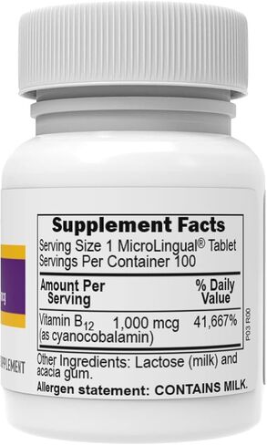 Superior Source No Shot Vitamin B12 Cyanocobalamin 1000 mcg, Quick Dissolve Sublingual Tablets, 100 Count, B12 Supplement to Increase Metabolism and Energy Production, Nervous System Support, Non-GMO in Saudi Arabia