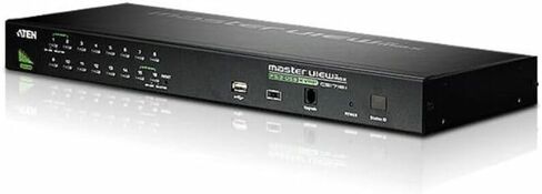 ATEN 16-Port USB/PS2 Combo KVM Switch with USB Peripheral Support CS1716A (Black) in Saudi Arabia