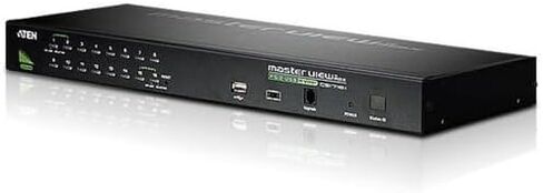 ATEN 16-Port USB/PS2 Combo KVM Switch with USB Peripheral Support CS1716A (Black) in Saudi Arabia
