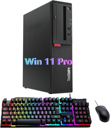 Lenovo ThinkCentre M710s SFF PC Desktop, Win 11 Pro, Intel 6100 3.7GHz, 8GB DDR4 RAM, 256GB SSD, Keyboard & Mouse, WiFi (Renewed) in Saudi Arabia