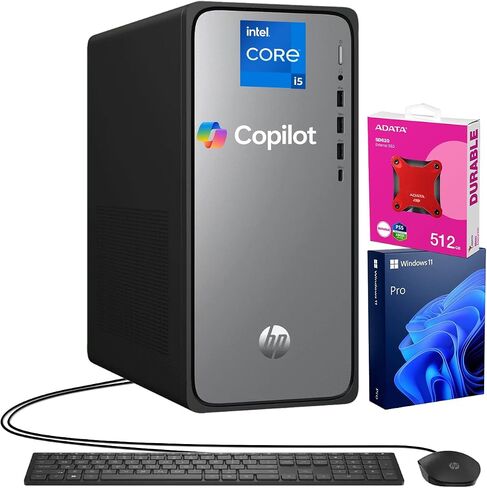 HP Envy Next Brand OmniDesk M02 Premium Business Desktop, i5-14400, 32GB DDR5, 1TB SSD, Wi-Fi 6, W11P, Wired KB & M, Copilot & AI-Ready, Support 3-Display & 4K, Bundle with ADATA 512GB External SSD in Saudi Arabia
