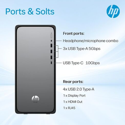 HP Envy Next Brand OmniDesk M02 Premium Business Desktop, i5-14400, 32GB DDR5, 1TB SSD, Wi-Fi 6, W11P, Wired KB & M, Copilot & AI-Ready, Support 3-Display & 4K, Bundle with ADATA 512GB External SSD in Saudi Arabia