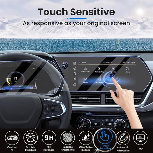 2PACK 2024 2025 2026 Trax Screen Protector for 2026 2025 2024 Chevy Trax (LT/2RS/ACTIV) Screen Protector Glass 2024 2025 2026 Trax (11in Nav.+8in Dash) Touchscreen Display Accessories[Not for Trax 8 Inch] in Saudi Arabia