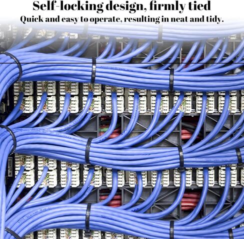 Generic 100 Pack Black Cable Ties, 8 Inch Nylon Self-Locking Zip Ties for Home Office Garden Garage in Saudi Arabia
