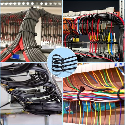 Generic 100 Pack Black Cable Ties, 8 Inch Nylon Self-Locking Zip Ties for Home Office Garden Garage in Saudi Arabia