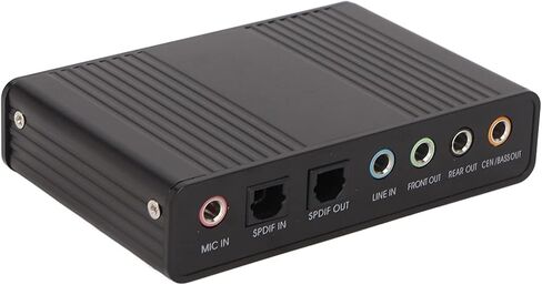 USB Sound Card 6 Channel 5.1 External Audio Adapter with 48kHz Sampling Rate for PC Laptop Computer Upgrade Aluminum Alloy (Blue) in Saudi Arabia
