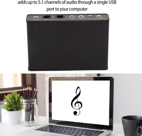 USB Sound Card 6 Channel 5.1 External Audio Adapter with 48kHz Sampling Rate for PC Laptop Computer Upgrade Aluminum Alloy (Blue) in Saudi Arabia