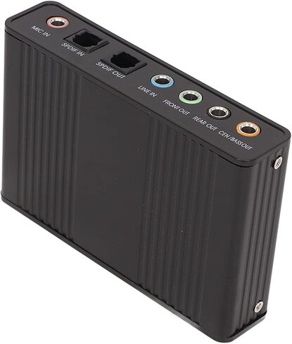 USB Sound Card 6 Channel 5.1 External Audio Adapter with 48kHz Sampling Rate for PC Laptop Computer Upgrade Aluminum Alloy (Blue) in Saudi Arabia
