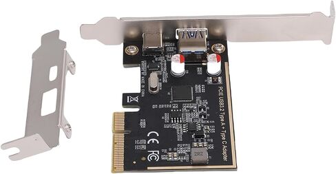 بطاقة GOWENIC PCIE USB C 3.2 Gen 1، 5 جيجابت في الثانية، 1 USB 3.2 Gen 1 Type C ومنفذ USB من النوع A، للتخزين الخارجي، وسماعات الواقع الافتراضي، وأجهزة التحكم في الألعاب، والطابعات in Saudi Arabia