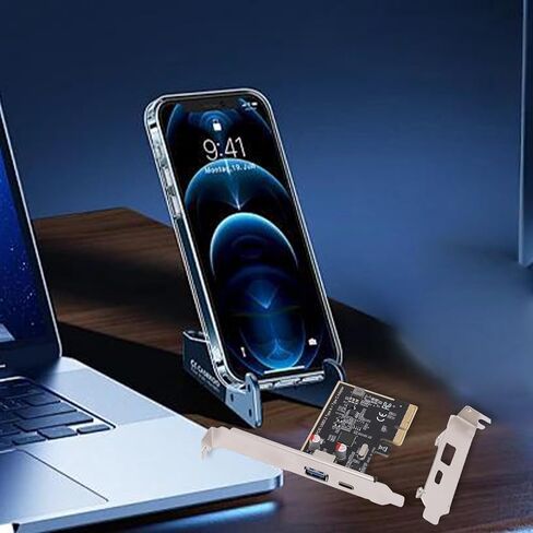بطاقة GOWENIC PCIE USB C 3.2 Gen 1، 5 جيجابت في الثانية، 1 USB 3.2 Gen 1 Type C ومنفذ USB من النوع A، للتخزين الخارجي، وسماعات الواقع الافتراضي، وأجهزة التحكم في الألعاب، والطابعات in Saudi Arabia