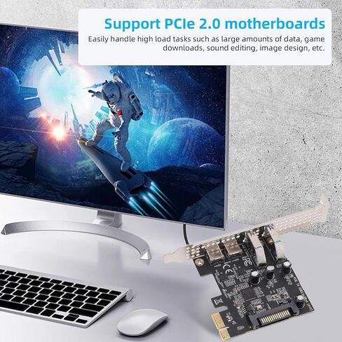 بطاقة GOWENIC PCIe USB 3.2 Gen 1، عرض نطاق ترددي 5 جيجابت في الثانية، 2 USB 3.2 Gen 1 Type C و2 منافذ USB من النوع A، لفتحات PCIe x1 أو x4 أو x8 أو x16 in Kuwait