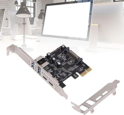 بطاقة GOWENIC PCIe USB 3.2 Gen 1، عرض نطاق ترددي 5 جيجابت في الثانية، 2 USB 3.2 Gen 1 Type C و2 منافذ USB من النوع A، لفتحات PCIe x1 أو x4 أو x8 أو x16 in Kuwait