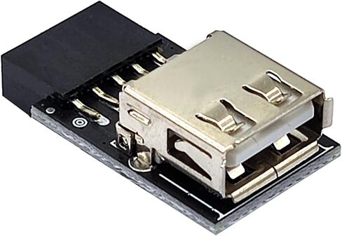 2X 9Pin إلى 1 منفذ USB محول موصل الكمبيوتر اللوحة الداخلية 9Pin إلى USB2.0 نوع A أنثى محول in Saudi Arabia