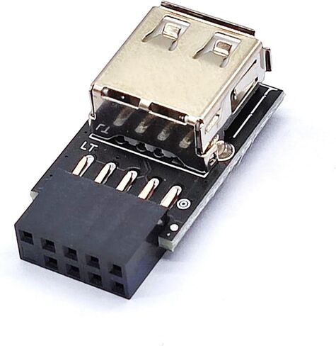 2X 9Pin إلى 1 منفذ USB محول موصل الكمبيوتر اللوحة الداخلية 9Pin إلى USB2.0 نوع A أنثى محول in Saudi Arabia