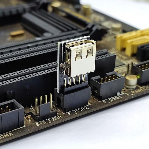 2X 9Pin إلى 1 منفذ USB محول موصل الكمبيوتر اللوحة الداخلية 9Pin إلى USB2.0 نوع A أنثى محول in Saudi Arabia