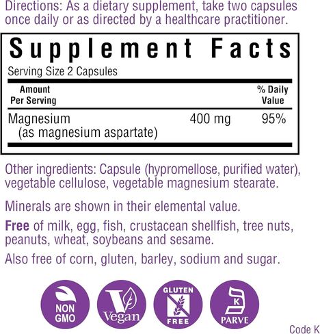 BlueBonnet Calcium Magnesium 1:1 Ratio Vegetarian Capsules, 180 Count, White in Kuwait