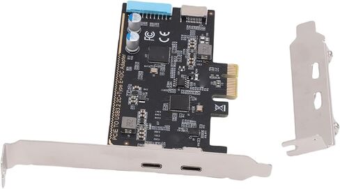 بطاقة PCIe إلى USB 3.2 Gen 1، عرض نطاق ترددي 5 جيجابت في الثانية، بطاقة توسيع مع 2 USB 3.2 Gen 1 Type C، 1 واجهة USB من النوع E 19pin، تناسب فتحات PCIe x1، x4، x8، أو x16 in Kuwait