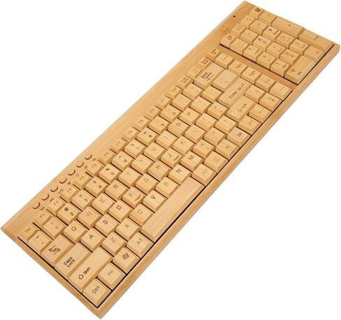 Wood Keyboard and Mouse Combo, 2.4G Cordless Keyboard and Mouse with Plug and Play for Home and Office (Keyboard) in Saudi Arabia