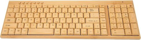 Wood Keyboard and Mouse Combo, 2.4G Cordless Keyboard and Mouse with Plug and Play for Home and Office (Keyboard) in Saudi Arabia