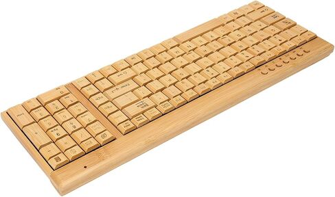 Wood Keyboard and Mouse Combo, 2.4G Cordless Keyboard and Mouse with Plug and Play for Home and Office (Keyboard) in Saudi Arabia