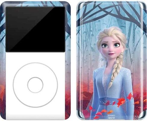 ملصق Skinit لمشغل MP3 متوافق مع iPod Classic (الجيل السادس) 80 جيجابايت - تصميم Disney Frozen II Elsa المرخص رسميًا in Saudi Arabia