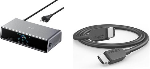 محطة إرساء Anker Prime (DL7400) وكابل HDMI، 8K@60 هرتز (حزمة) in Saudi Arabia