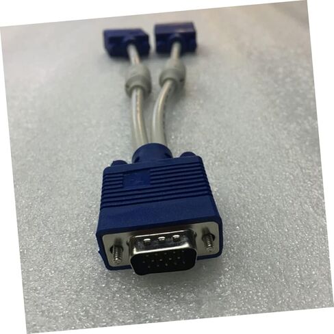 Gatuida 2 قطعة كابل مهايئ VGA مزدوج دبوس ذكر إلى أنثى محول فيديو أداء مستقر وسهل التركيب in Kuwait