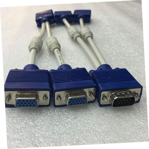Gatuida 2 قطعة كابل مهايئ VGA مزدوج دبوس ذكر إلى أنثى محول فيديو أداء مستقر وسهل التركيب in Kuwait