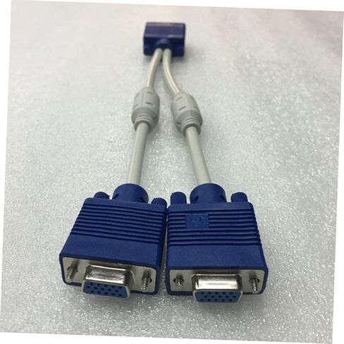 2PCS Vga Splitter Male to Dual Female Adapter Cable Pin Video Distribution for Devices Flexible Abs Coating Compact and Portable Cord for Monitors and Projectors in Saudi Arabia