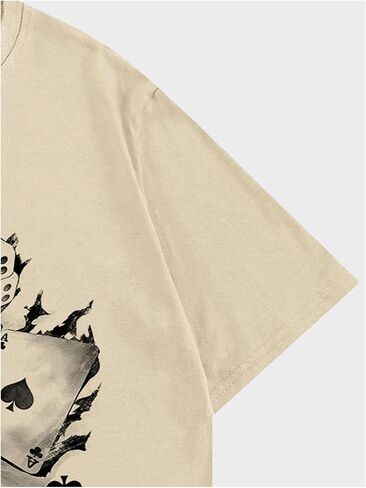 Soly Hux Graphic Men's Short Sleeve T-Shirt القوطية الجمجمة طباعة طاقم الرقبة Tops Streetwear in Saudi Arabia