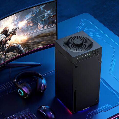 Cooling Fan for Xbox Series X with RGB Light, Dust Proof Cooling System for Xbox Series X Console, Top Fan with Auto Fan Speed Adjustable by Temperature, 3 Speed Level 1500/1750/2000RPM in Saudi Arabia
