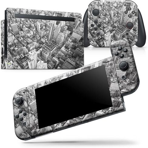 Design Skinz - Compatible with Nintendo DSi XL - Skin Decal Protective Scratch-Resistant Removable Vinyl Wrap Cover - Aerial Cityscape Black and White in Saudi Arabia